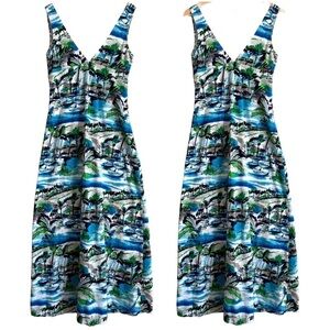 TOMMY BAHAMA Women’s Colorful Tropical Lightweight Stretchy Beach Maxi Dress XS